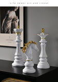Chess Pieces Statue Resin King Queen Figure For Interior Home Living Room Office Sculpture Study Decoration Piece Ornament Aimak Store