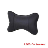 Car Neck Pillows Both Side Pu Leather 1pcs Pack Headrest For Head Pain Relief Filled Fiber Universal Car Pillow Aimak Store
