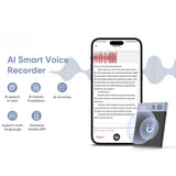 AI powered Voice Recorder  Summarize Instant Translation by ChatGPT  68 Languages,64GB Audio Recorder Magnetic for mobile phone Aimak Store