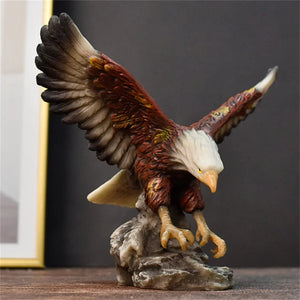 Eagle Statue Resin Animal Ornament Color/Gold Falcon Sculpture Home Decoration Crafts Office Figurines Desktop Accessories Gift Aimak Store