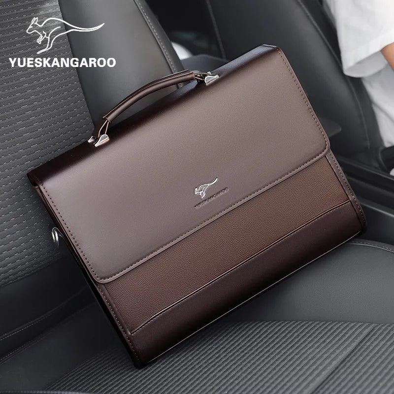Leather Executives Briefcases For Men Designer Business Tote Bag Wallet Handbag Shoulder Ipad Square Side Crossbody Bag Document Aimak Store