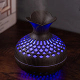 300ml USB Air Humidifier, Mini Humidifier Desktop Humidifier, Hollow Vase Shape Humidifier With Colorful Night Lights Aimak Store