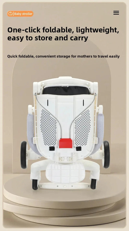 Ultra-light Foldable Baby Stroller Child High Viewpoint Sit-Lie Baby Pushchair Infant Pram Toddler Walker Kids Wheelbarrow Aimak Store