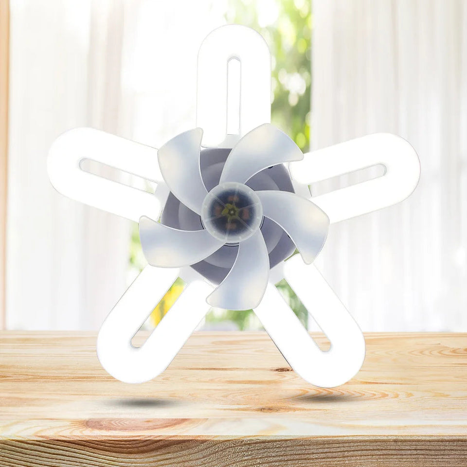 E27 Silent Ceiling Fan Light Ceiling Fan Light Bulb 3 Speed Adjustable 60W Remote Control Electric Fan Chandelier Eye Protection Aimak Store