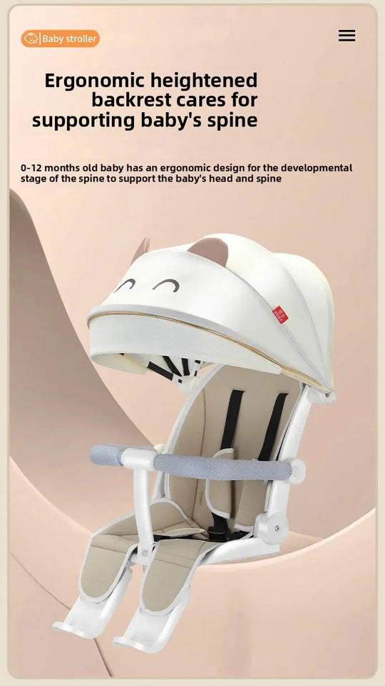 Ultra-light Foldable Baby Stroller Child High Viewpoint Sit-Lie Baby Pushchair Infant Pram Toddler Walker Kids Wheelbarrow Aimak Store