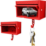 Car Garage Key Holder with Opening Door Wall Mount with Car Garage 3D Printed Key Organizer Easy to Install Versatile Key Hooks Aimak Store