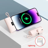 5000/10000/20000mAh 2IN1 Mini Power Bank Pocket External Battery Plug Portable Power Bank For iPhone Huawei Fast Charging Outdoo Aimak Store