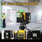 Dewalt DW089LG Laser Level 12 Line 3 Sides*360 Degree Vertical Lines Laser Level Meter Outdoor Uses 12V Lithium Battery Aimak Store
