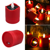 Romantic Solar Energy LED Light Candle Lamp Waterproof Nightlight for Home Decoration Yellow Flameless Fake Electronic Candle Aimak Store