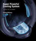 2025 Upgrade new semiconductor refrigeration neck fan, intelligent digital display, cold and hot dual-purpose bladeless fan Aimak Store