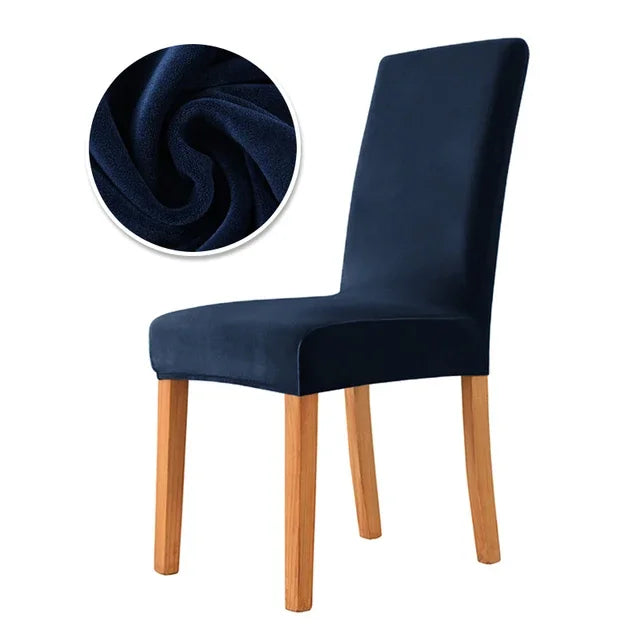 1/2/4/6PCS Velvet Chair Cover Super Soft Elastic Dining Chair Slipcover Seat Cases For Kitchen Dining Room Wedding Banquet Home Aimak Store