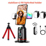 FANGTUOSI 360 Rotation Follow-up Gimbal Stabilizer Monopod Desktop Tracking Gimbal with Remote for Phone Tiktok Live Photography Aimak Store