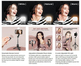 Wireless Bluetooth Selfie Stick Foldable Portable Tripod with Fill Light Shutter Remote Control for Android iPhone Smartphone Aimak Store