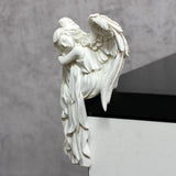 1-piece charming left angel door frame ornaments statue, exquisite resin sleeping angel sculpture Aimak Store