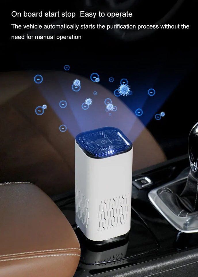 MINI HEPA Air Purifier Remove Smoke Odor Formaldehyde Negative Ion Air Cleaner for Car Bedroom Aromatherapy Purification Aimak Store