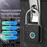 Xiaomi Smart Fingerprint Padlock IP54 Waterproof and Rust-proof Padlock Smart Electronic Anti-theft Password Lock Cabinet Drawer Aimak Store