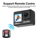 Ourlife MTR60 Pro 5K Action Camera 2 inch IPS Touch Screen 170° 30M Waterproof WiFi 5X Zoom Action Helmet Sports Camera With EIS Aimak Store