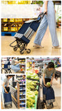 Light Grocery Shopping Trolley Household Climbing Stairs Folding Trailer Outdoor Travel Hand Pull Shopping Cart Aimak Store
