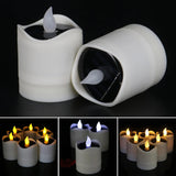 Romantic Solar Energy LED Light Candle Lamp Waterproof Nightlight for Home Decoration Yellow Flameless Fake Electronic Candle Aimak Store