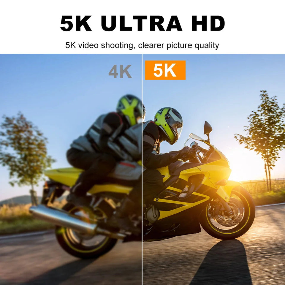5K Action Camera 4K60FPS 2.0 Inch Touch Screen Wi-Fi 170° Wide Angle 30M Waterproof Helmet Video Recording Sports Cameras Aimak Store