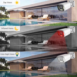 4K 8MP IP Camera 5MP Waterproof Outdoor Camera Face Detection Two Way Audio Color Nightvision Home Surveillance XMeye H.265 Aimak Store