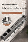 No Drill Wall Mounted Knife Holder Compact Organizer for Kitchen Utensils Cutlery Storage Space Saving Easy Install Aimak Store