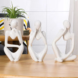 3pcs/set Abstract Thinker Statue Resin Sculpture Micro Thinker Figure European Office Home Decoration Accessories Aimak Store
