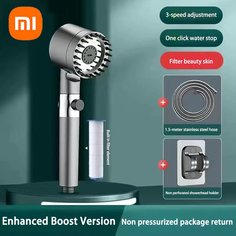 Xiaomi MiJia Shower Head High Pressure Filter Showerhead 3 Mode Water Saveing Massage Shower Head with Hose Bathroom Accessories Aimak Store