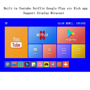 Salange P35 Android 10 Projector WIFI Portable MINI Video Beamer Smart TV 1280*720dpi for Game Movie Home Cinema 1080P 4K Video Aimak Store