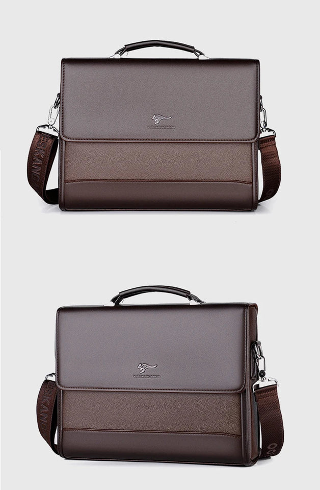 Leather Executives Briefcases For Men Designer Business Tote Bag Wallet Handbag Shoulder Ipad Square Side Crossbody Bag Document Aimak Store