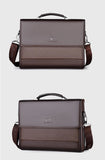 Leather Executives Briefcases For Men Designer Business Tote Bag Wallet Handbag Shoulder Ipad Square Side Crossbody Bag Document Aimak Store