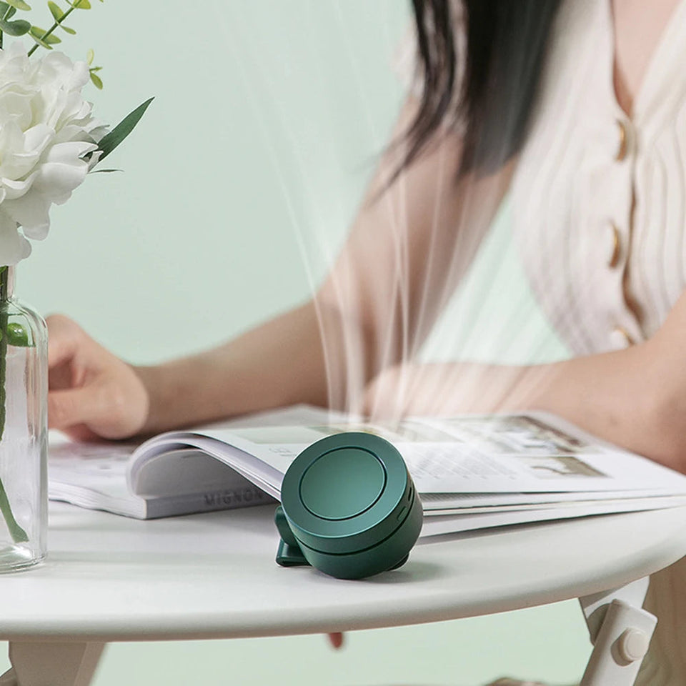 Mini Clip Fan Hanging Waist Neck Fan Girl Electric Air Cooling Fan 900mah USB Leafless Fan 3 Speeds Portable Cooler Air Aimak Store