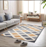 VIKAMA Nordic Patchwork Faux Wool Rug - Non-Slip, Easy Clean Living Room, Bedside, Sofa Mat for Home Decor, 50x80cm Aimak Store
