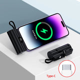 5000/10000/20000mAh 2IN1 Mini Power Bank Pocket External Battery Plug Portable Power Bank For iPhone Huawei Fast Charging Outdoo Aimak Store