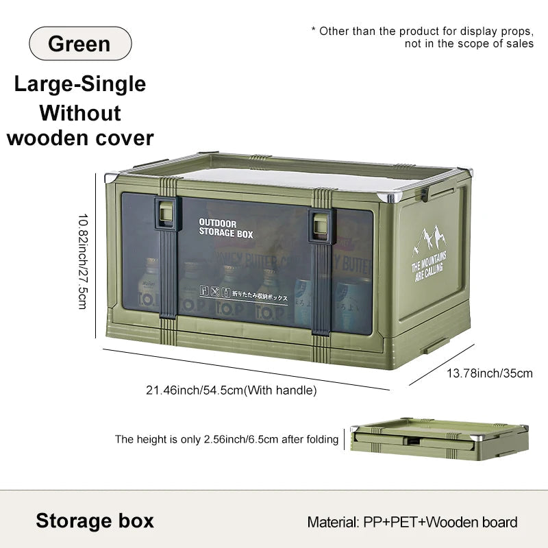 UFORU Outdoor camping storage box Car trunk organizer Car multilayer thickened with cover picnic storage folding box Aimak Store