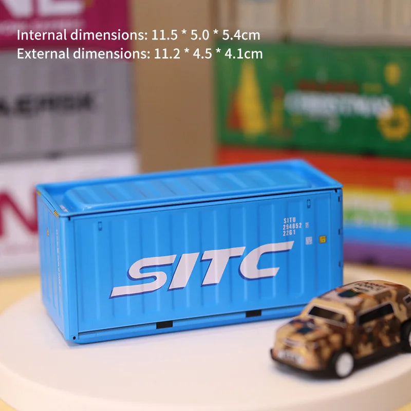 New Container Mini Iron Box Small Container Model Storage Box Creative Desktop Ornament Storage Rack Multi-Functional Metal Box Aimak Store