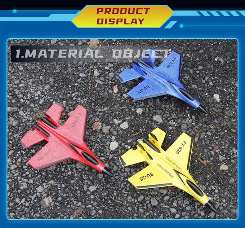 RC Foam Aircraft SU-35 Plane 2.4G Radio Control Glider Remote Control Fighter Plane Glider Airplane Foam Boys Toys for Children Aimak Store