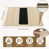 Couch Cup Holder Bamboo Wood Sofa Armrest Tray Foldable Sofa Cup Holder Anti-Slip Couch Arm Cup Holder Sofa Side Storage Tray Aimak Store