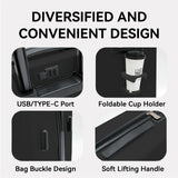 20 Inch Cabin Suitcase Front Opening Spinner Wheel Travel Rolling Luggage For Men Women Trolley Case With TSA Lock,USB Charging Aimak Store