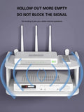 2/3 Layer 30cm Wifi Hanging Shelf Router Power Strip Multi Outlet TV Set Top Box Cable Hidden Floating Rack Storage Organizer Aimak Store