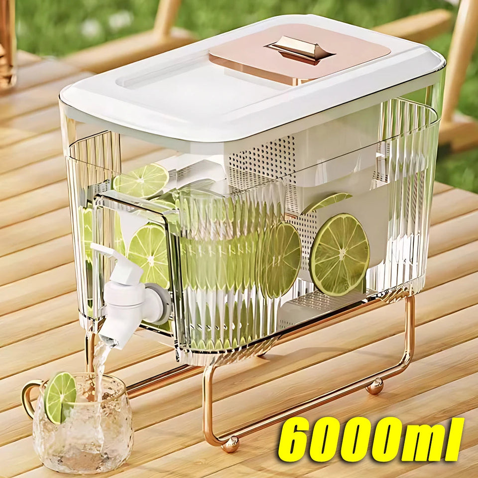 Cold Kettle with Faucet Household Put Refrigerator Fruit Tea Drinks Large Capacity High Temperature Resistant Cool Water Bottle Aimak Store