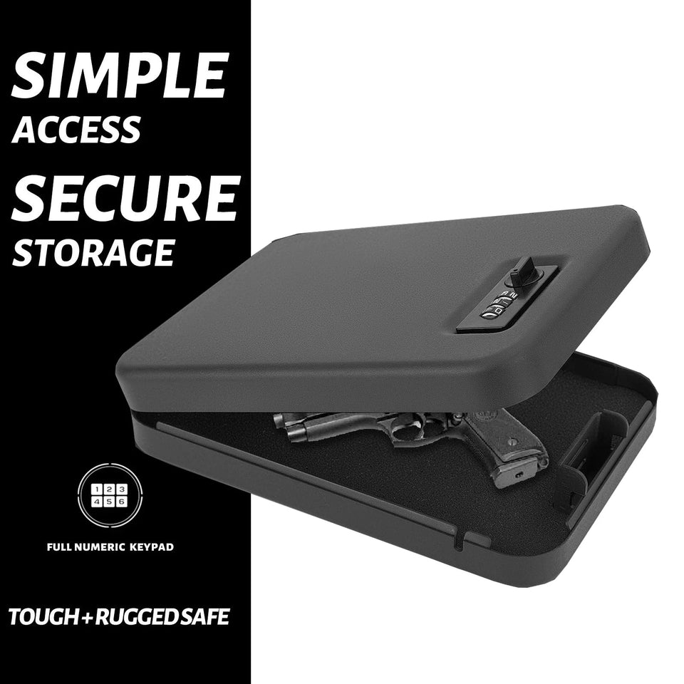 Dialing Wheel Password Gun Safes Weapon Case Pistol Safe Valuables Money Jewelry Storage Box Gunbox Security Pistol Strongbox Aimak Store