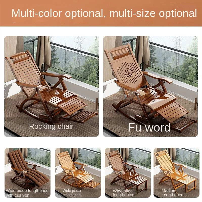 Folding Rocking Chair Lazy Lunch Break Balcony Lazy Leisure Nap Easy Chair For Home Use Sillon Plegable Katlanabilir Aimak Store