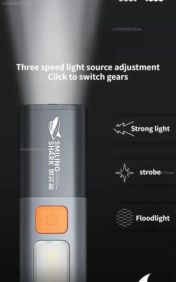 Xiaomi  flashlight Outdoor Flashlight Portable Strong Light Variable Focus with Floodlight Side Lights Long Range Rechargeable Flashlight Aimak Store