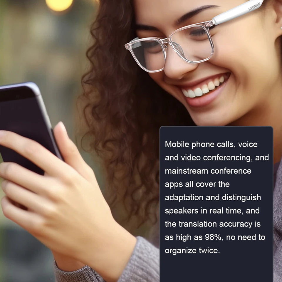 Smart Glasses AI Intelligent Translation Wireless Bluetooth Glasses Auto Voice Translation Audio Glasses Support 144 Languages Aimak Store