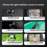 AOCHUAN 3-Axis Handheld Gimbal Stabilizer for Smartphone with Fill Light for iPhone Android Face Tracking Tiktok Vlog Smart XE Aimak Store