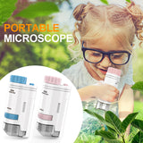 60-200x Pocket Microscope Electric Mini Microscope with LED Light High Definition Children Microscope for Observation Learning Aimak Store