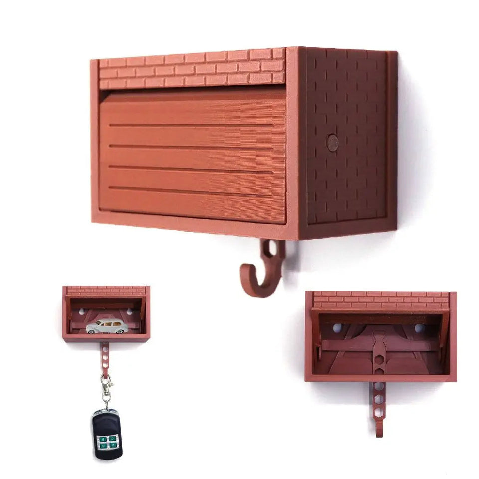 Car Garage Key Holder with Opening Door Wall Mount with Car Garage 3D Printed Key Organizer Easy to Install Versatile Key Hooks Aimak Store