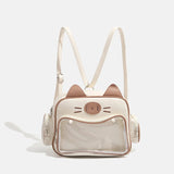 Y2K Ita Bag Cat PU Backpack – Foldable, Adjustable Strap, Secure Zipper, Preppy Style Cute Schoolbag Aimak Store