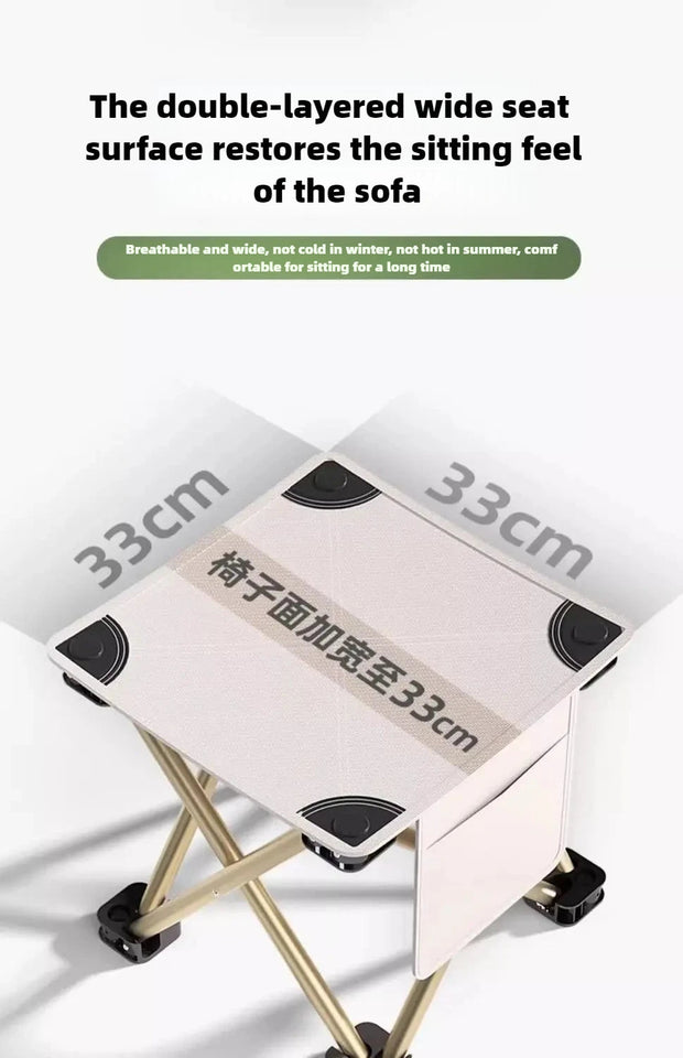 Outdoor Folding Stool Portable Pony Super Light Camping Chair Foldable Chair Fishing Bench Aimak Store